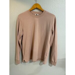 Uniqlo U AIRism Long Sleeve T-Shirt Women Medium Mauve Pink Lemaire